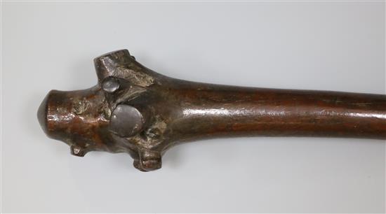 A Fijian hardwood club, 40.5in.